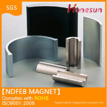 2016 Strong sintered arc shape neodymium magnet for sale